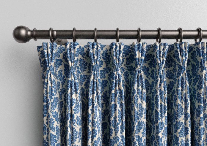 Land & Shore Oak Leaf, Blue - Made to Measure Curtains - Image 11